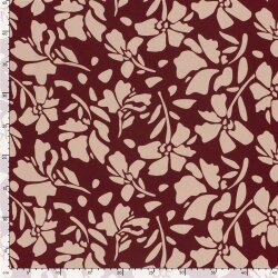 Viskose Nylon Jersey Twill Blumen
