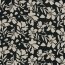 Viskose Nylon Jersey Twill Blumen - schwarz
