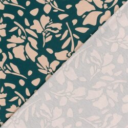 Viskose Nylon Jersey Twill Blumen