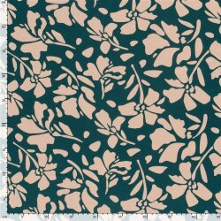 Viskose Nylon Jersey Twill Blumen