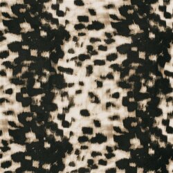 Viskose Nylon Jersey Twill wilde Tupfen - kamel
