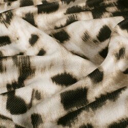 Viskose Nylon Jersey Twill wilde Tupfen - kamel