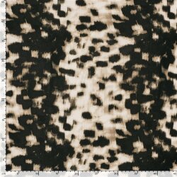 Viskose Nylon Jersey Twill wilde Tupfen - kamel