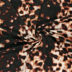 Viskose Nylon Jersey Twill wilde Tupfen - ziegelrot