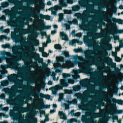 Viskose Nylon Jersey Twill wilde Tupfen - dunkelgrün