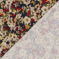 Viskose Nylon Jersey Twill Blumen