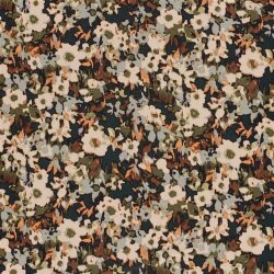 Viskose Nylon Jersey Twill Blumen