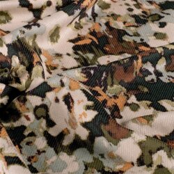 Viskose Nylon Jersey Twill Blumen
