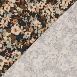 Viskose Nylon Jersey Twill Blumen