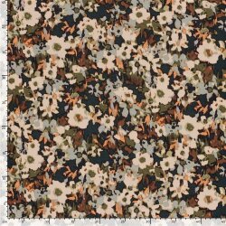 Viskose Nylon Jersey Twill Blumen