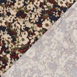 Viskose Nylon Jersey Twill Blumen