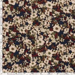 Viskose Nylon Jersey Twill Blumen