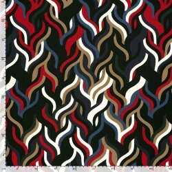 Viskose Twill kunstvolle Flechtstreifen - stahlblau