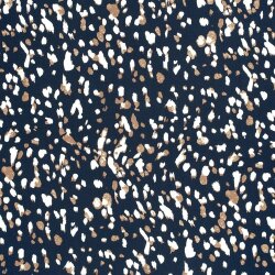 Viskose Twill Punkte - dunkelblau