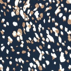 Viskose Twill Punkte - dunkelblau