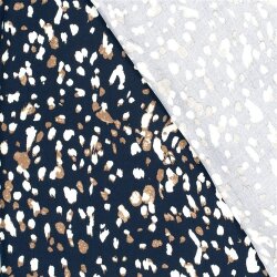 Viskose Twill Punkte - dunkelblau