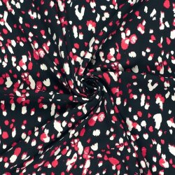 Viskose Twill Punkte - nachtblau