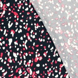 Viskose Twill Punkte - nachtblau