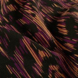 Viskose Nylon Crêpe Gestrichelte Muster - aubergine