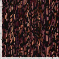 Viskose Nylon Crêpe Gestrichelte Muster - aubergine