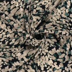 Viskose Nylon Crêpe kleine Kleckse - grün