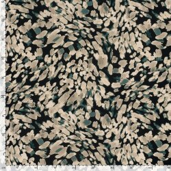 Viskose Nylon Crêpe kleine Kleckse - grün