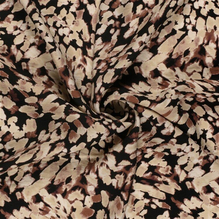 Viskose Nylon Crêpe kleine Kleckse - beige