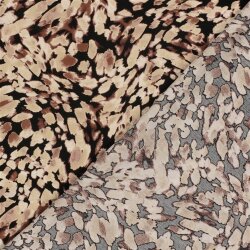 Viskose Nylon Crêpe kleine Kleckse - beige