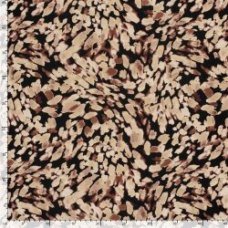 Viskose Nylon Crêpe kleine Kleckse - beige