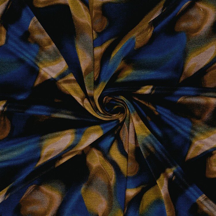 Polyester Viskose Mix Farbverlauf - indigo