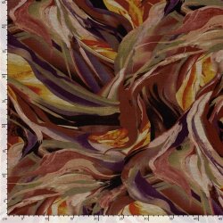Polyester Viskose Mix Farbrausch - aubergine