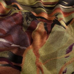 Polyester Viskose Mix Farbrausch - ziegelrot