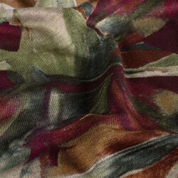Polyester Viskose Mix gemalte Formen - ziegelrot