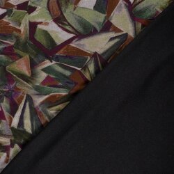 Polyester Viskose Mix gemalte Formen - ziegelrot