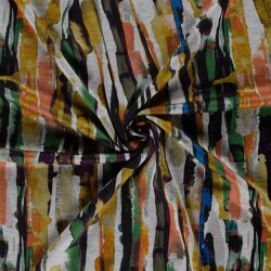 Polyester Viskose Mix Farbkunst - grün