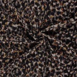 Polyester Viskose Mix Tupfen - ocker