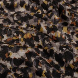 Polyester Viskose Mix Tupfen - ocker