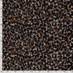 Polyester Viskose Mix Tupfen - ocker