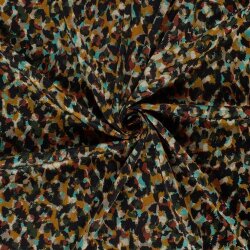 Polyester Viskose Mix Tupfen - dunkelgrün