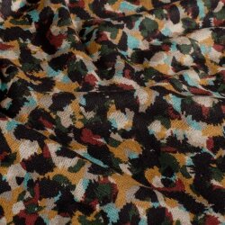Polyester Viskose Mix Tupfen - dunkelgrün