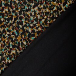 Polyester Viskose Mix Tupfen - dunkelgrün