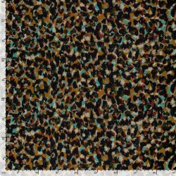 Polyester Viskose Mix Tupfen - dunkelgrün