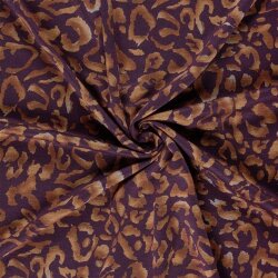 Polyester Viskose Mix Leolook - aubergine/rost