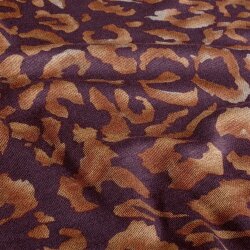 Polyester Viskose Mix Leolook - aubergine/rost