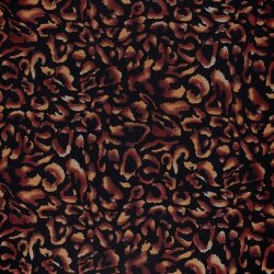 Polyester Viskose Mix Leolook - schwarz/ziegelbraun