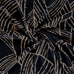 Polyester Viskose Mix Kritzelstreifen - dunkelgrau