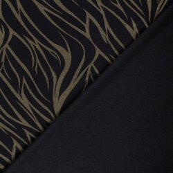 Polyester Viskose Mix Wellen Streifen - kaltbraun