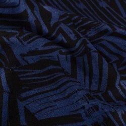 Polyester Viskose Mix Streifen Formen - indigo