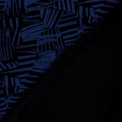 Polyester Viskose Mix Streifen Formen - indigo