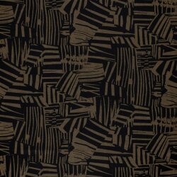 Polyester Viskose Mix Streifen Formen - kaltbraun